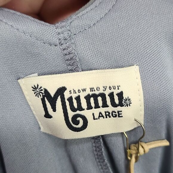 Show Me Your Mumu Gray Kendall Maxi Dress‎ Size Large New With Tags - Picture 5 of 7